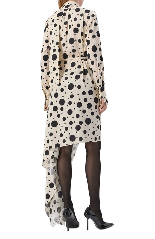 Шелковое платье Gooroo D068-2008-1011-FW25/26 Кремовый  D068-2008-1011-FW25/26 Фото 3