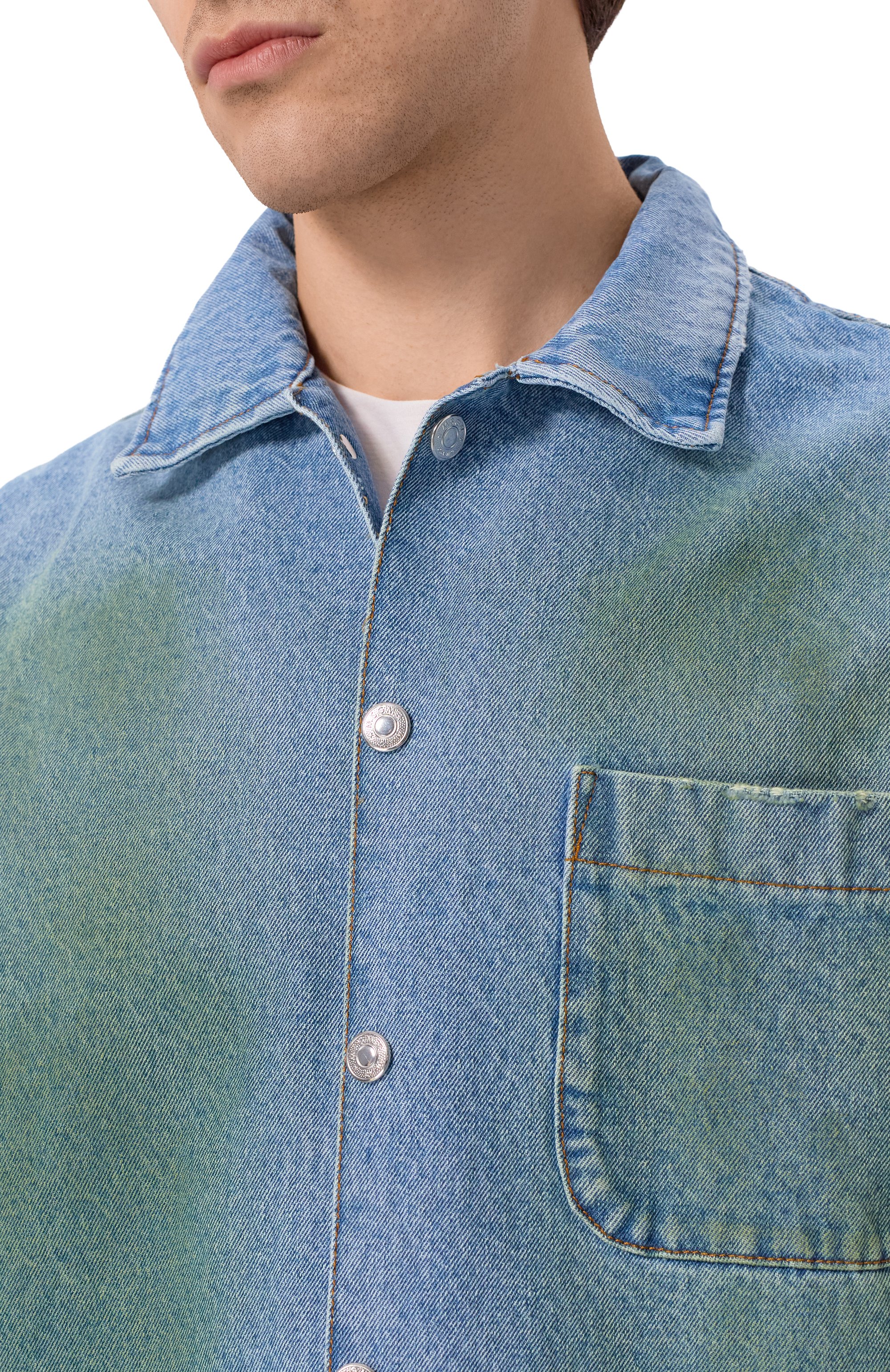 Джинсовая рубашка MSGM, арт. 4040ME230L/267088, фото 5