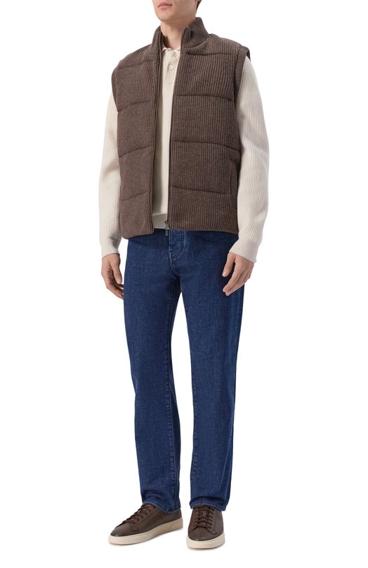 Шерстяной жилет MC2 Saint Barth LEE001-00028I/LEEDS KNIT Бежевый  LEE001-00028I/LEEDS KNIT Фото 2