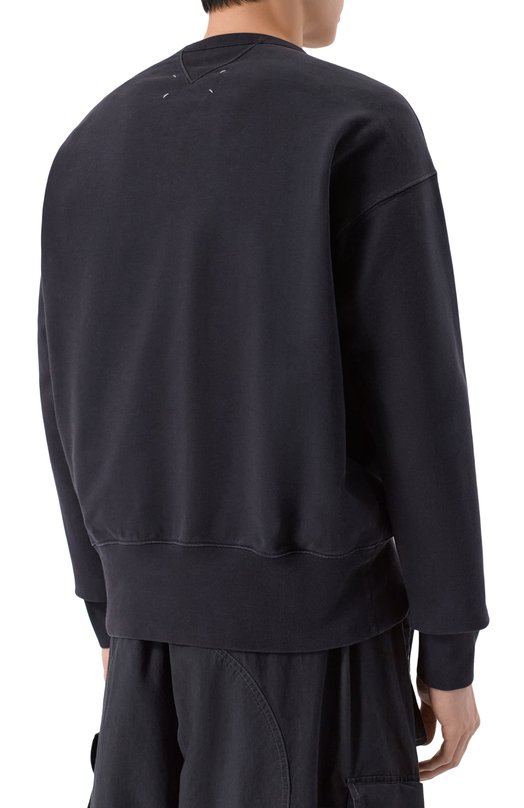 Хлопковый свитшот Maison Margiela S67GU0037/M25027 Чёрный  S67GU0037/M25027 Фото 4