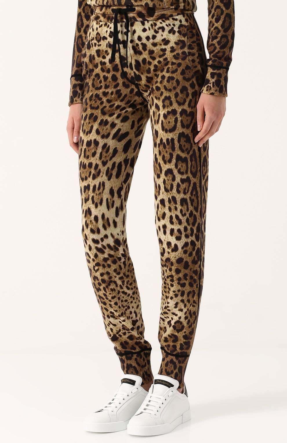 Кашемировые джоггеры с леопардовым принтом DOLCE & GABBANA, арт. 0102/FRP04K/F86B5, фото 3