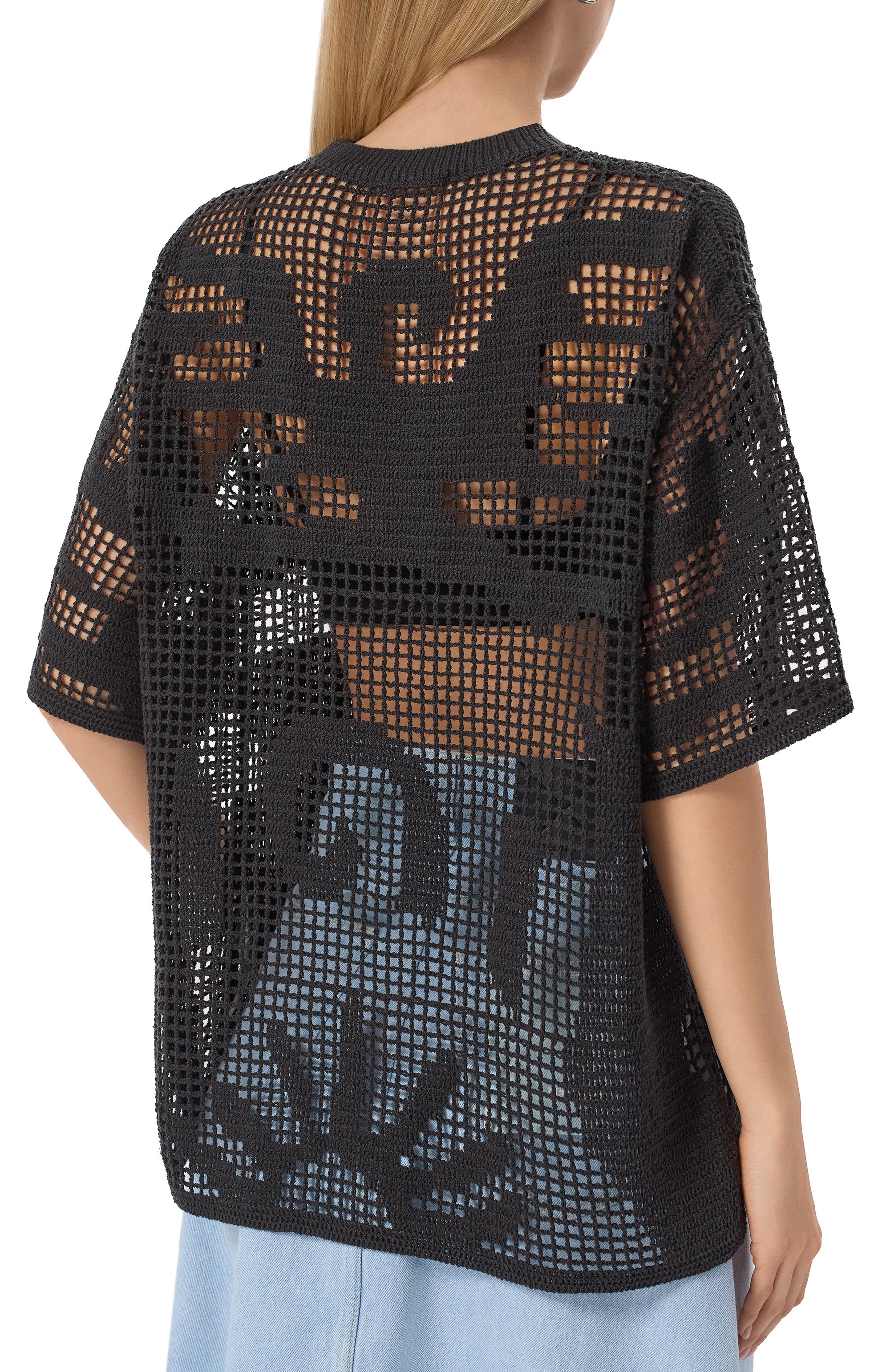 Хлопковый пуловер NANUSHKA черного цвета по цене 62150 руб., арт. NW25SSTP24499, фото 4 Хлопковый пуловер NANUSHKA, арт. NW25SSTP24499, фото 4