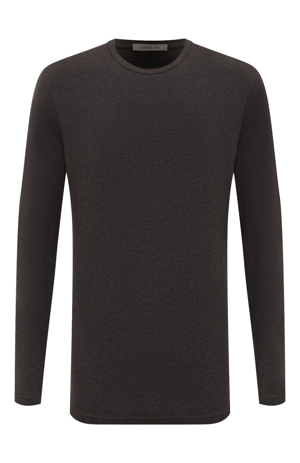 Хлопковый лонгслив CORNELIANI темно-серого цвета по цене 17550 руб., арт. 94G581-9425040, фото 1 Хлопковый лонгслив CORNELIANI, арт. 94G581-9425040, фото 1