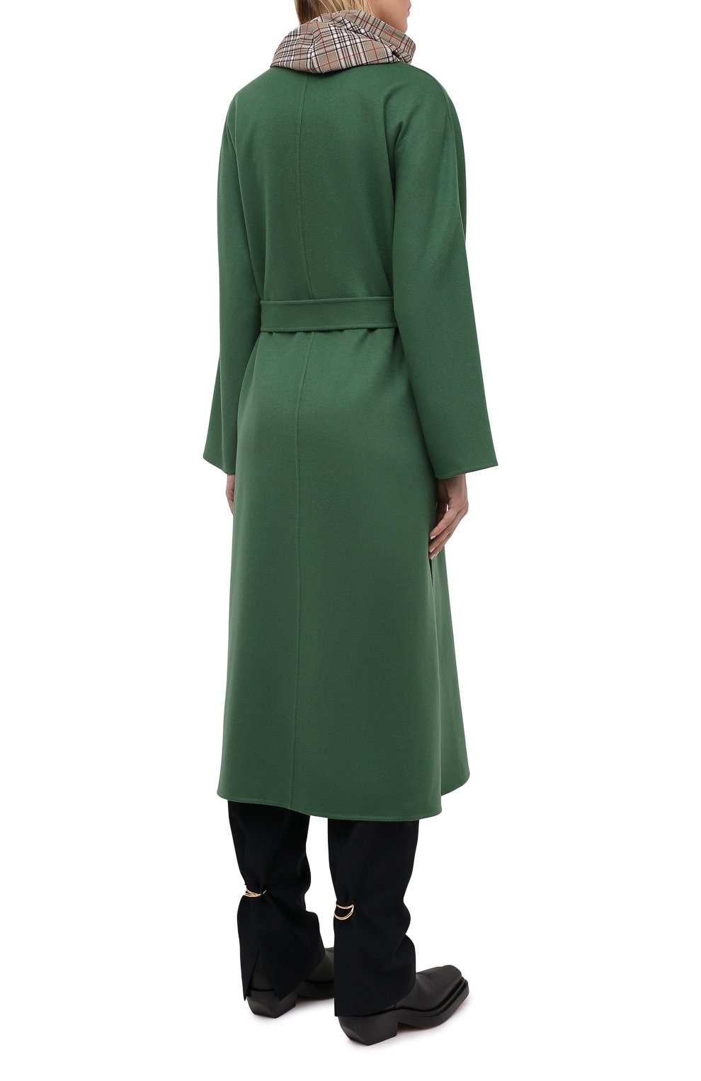 Кашемировое пальто LORO PIANA зеленого цвета по цене 560000 руб., арт. FAL6319, фото 4 Кашемировое пальто LORO PIANA, арт. FAL6319, фото 4