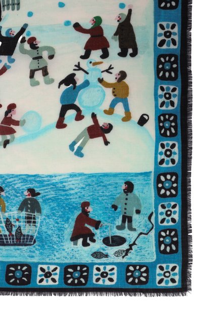 Шерстяная шаль зимняя деревня GOURJI, арт. 91233539/6144114, фото 4