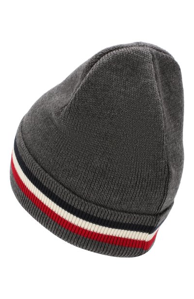 Шерстяная шапка MONCLER темно-серого цвета по цене 16450 руб., арт. E2-091-00328-00-02292, фото 2 Шерстяная шапка MONCLER, арт. E2-091-00328-00-02292, фото 2
