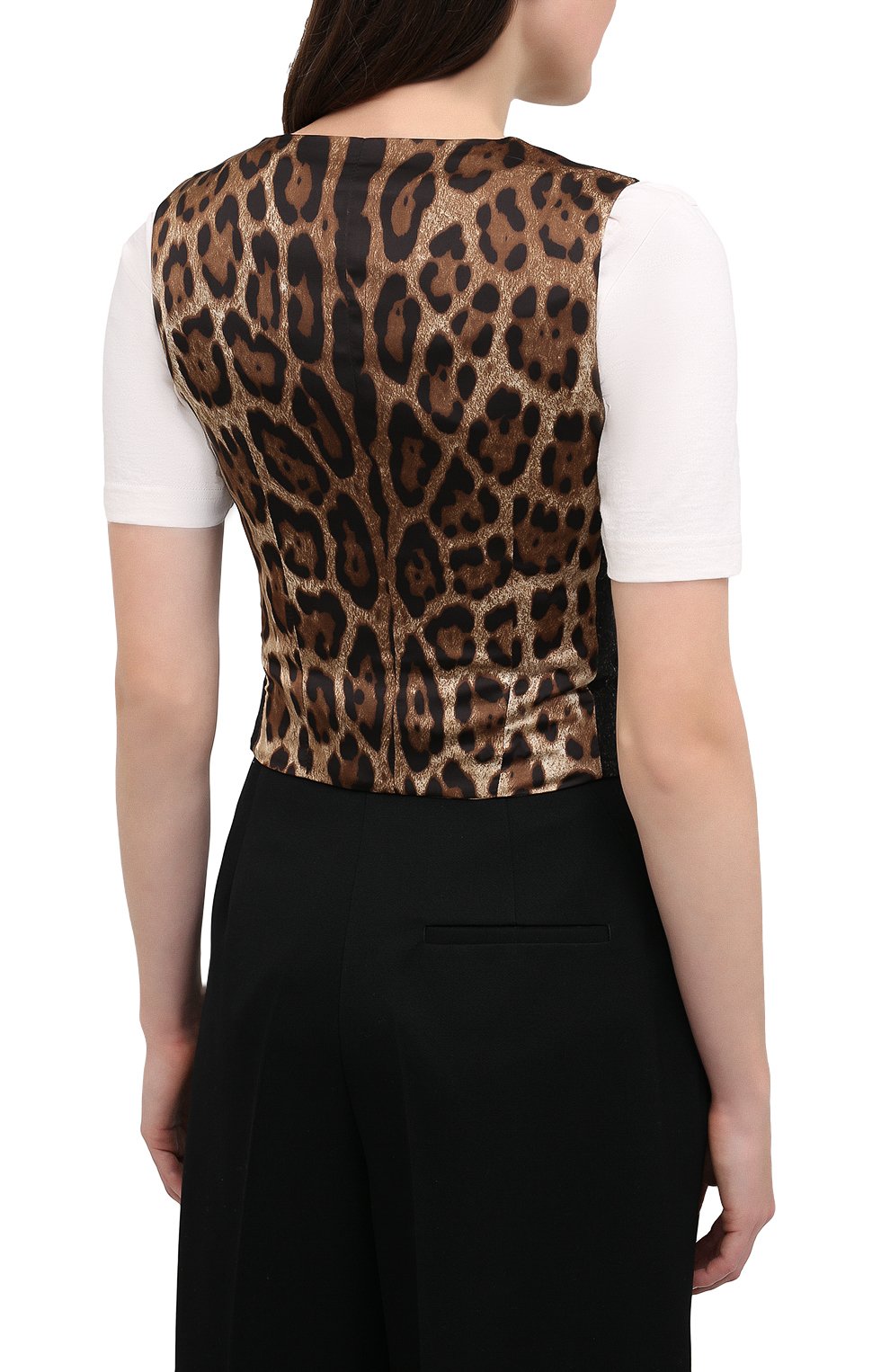 Жилет DOLCE & GABBANA черного цвета по цене 78600 руб., арт. F79H5T/FRMDW, фото 4 Жилет DOLCE & GABBANA, арт. F79H5T/FRMDW, фото 4