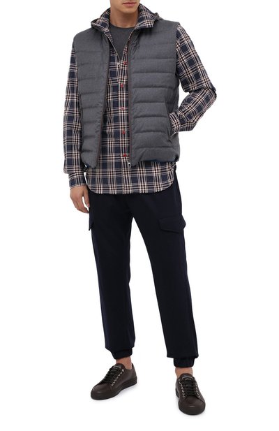 Шерстяные джоггеры ZEGNA темно-синего цвета по цене 110500 руб., арт. UVI11/TT15, фото 2 Шерстяные джоггеры ZEGNA, арт. UVI11/TT15, фото 2