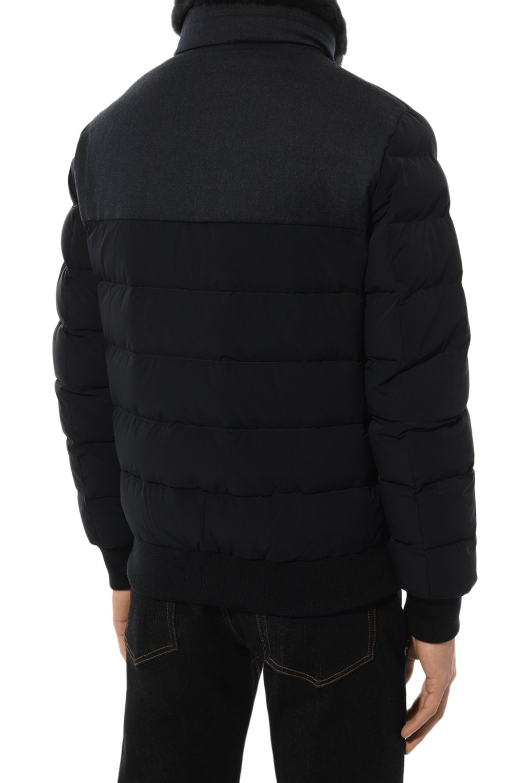 Пуховый бомбер с воротником из кролика HETREGO, арт. 8N512R/B0RIS, фото 4