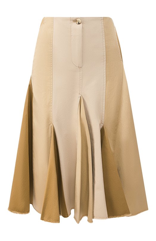 

Хлопковая юбка Lanvin, Бежевый