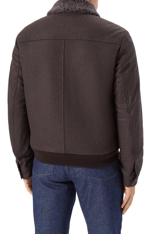 Бомбер с подкладкой из овчины Andrea Campagna 25U411-VIT2S28X Коричневый  25U411-VIT2S28X Фото 4