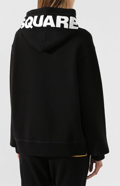 Хлопковое худи DSQUARED2 черного цвета по цене 28400 руб., арт. S75GU0229/S25042, фото 4 Хлопковое худи DSQUARED2, арт. S75GU0229/S25042, фото 4
