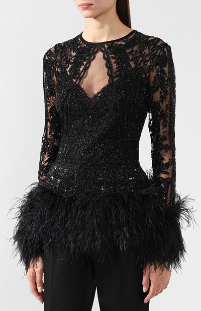 Приталенный топ с декоративной отделкой ZUHAIR MURAD, арт. TPF19012/PETU001, фото 3