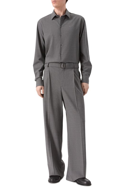 Шерстяные брюки Emporio Armani EM004768/TE19332 Серый  EM004768/TE19332 Фото 2