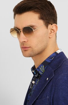 Женские солнцезащитные очки RAY-BAN золотого цвета, арт. 1972-914751 | Фото 3 (Кросс-КТ: С/з-унисекс; Региональные ограничения белый список (Axapta Mercury): RU; Тип очков: С/з; Очки форма: Овальные; Оптика Гендер: оптика-унисекс)