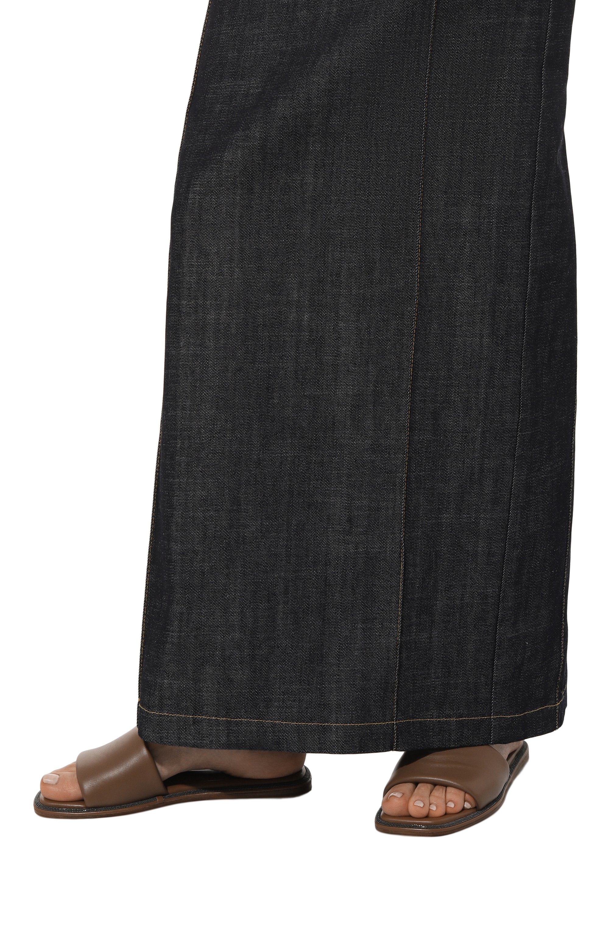 Кожаные шлепанцы BRUNELLO CUCINELLI коричневого цвета по цене 75950 руб., арт. MZCWCB1358, фото 3 Кожаные шлепанцы BRUNELLO CUCINELLI, арт. MZCWCB1358, фото 3