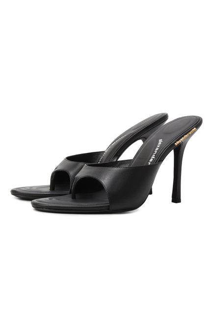 Женские кожаные мюли ALEXANDER WANG черного цвета по цене 0 руб., арт. 30125S010 | Фото 1