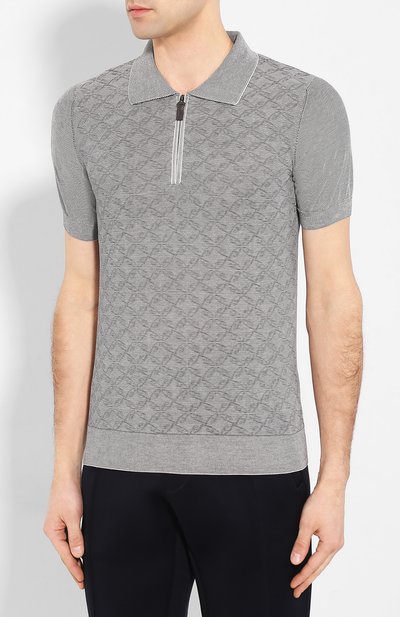 Поло из смеси шелка и хлопка BRIONI, арт. UMS20L/P9K10, фото 3