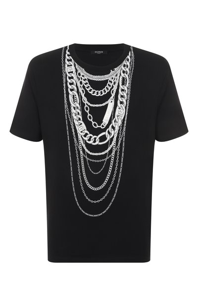 Мужская хлопковая футболка BALMAIN, арт. FH1EG000/GF06