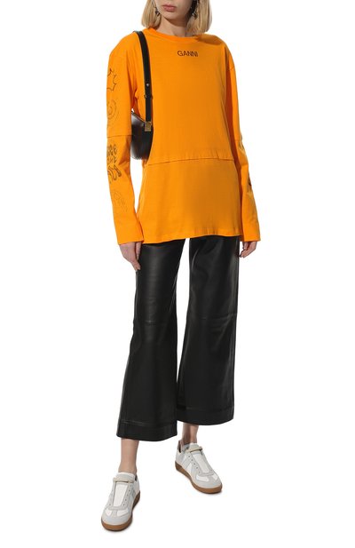 Хлопковый лонгслив GANNI, арт. T3157, фото 2