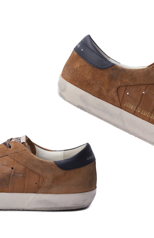 Кожаные кеды Super-Star Golden Goose Deluxe Brand GMF00103.F007333 Коричневый  GMF00103.F007333 Фото 7