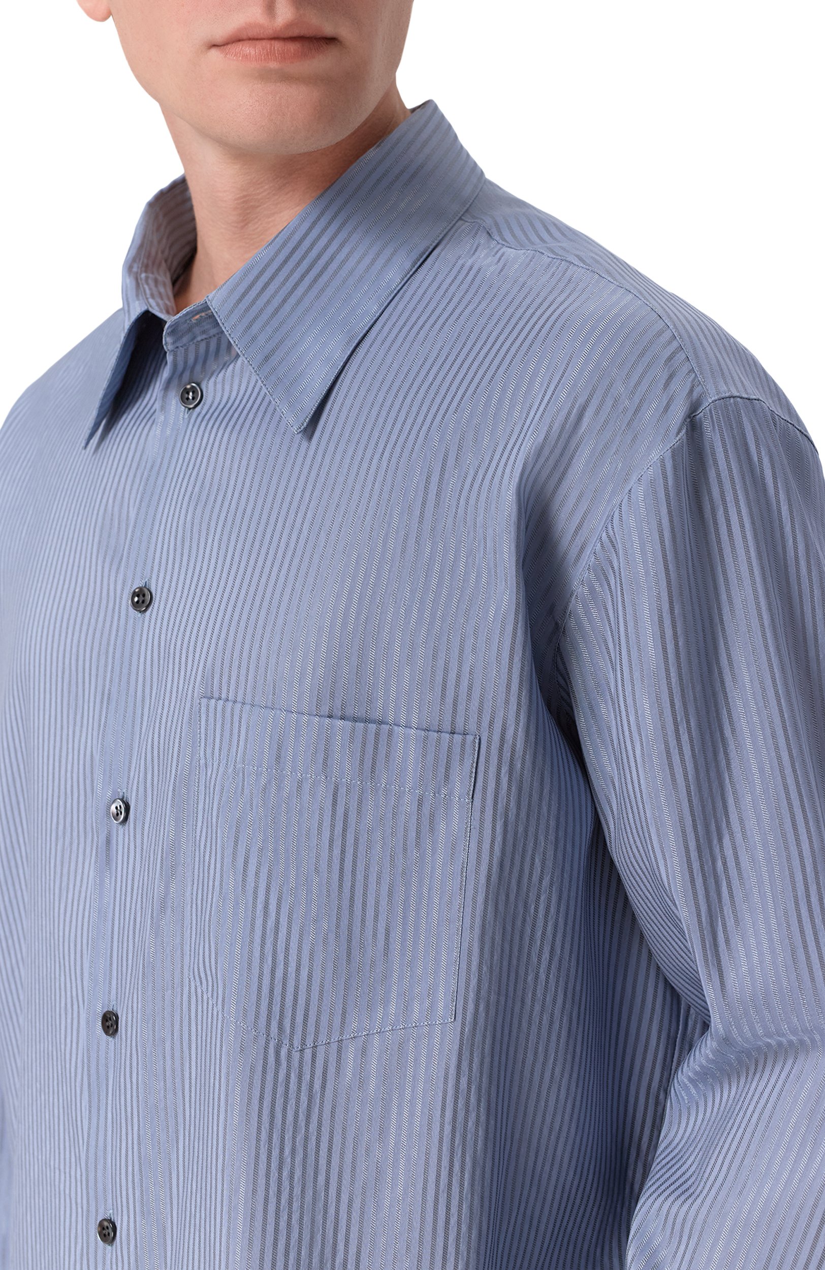 Рубашка из хлопка и шелка GIORGIO ARMANI, арт. GM004059/TE23091, фото 5