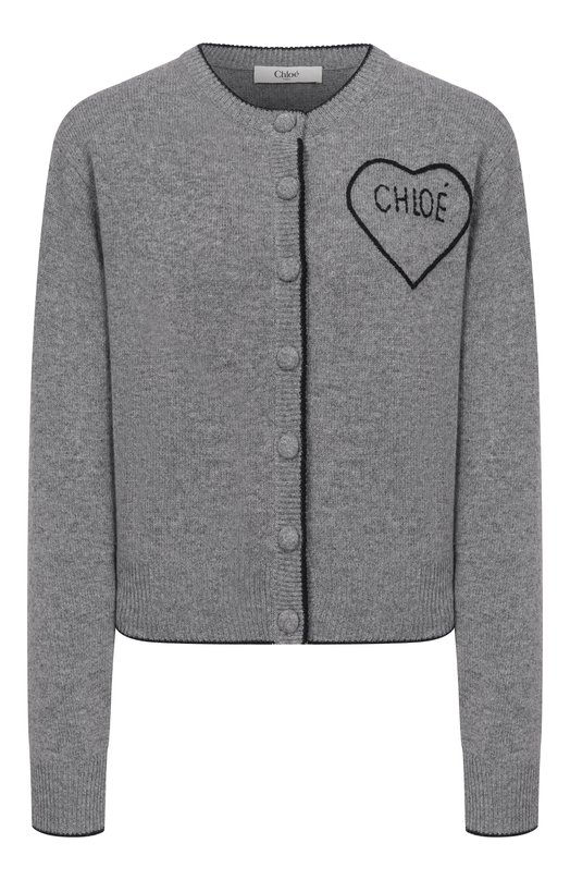 Кардиган из шерсти и кашемира Chloé CH26SMC08710 Серый CH26SMC08710