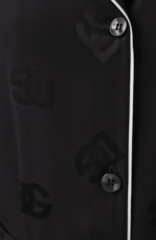 Шелковая блузка Dolce & Gabbana F5I89T/FJ1J0 Чёрный  F5I89T/FJ1J0 Фото 6