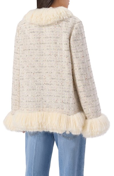 Твидовое полупальто GIAMBATTISTA VALLI, арт. 25FWPVCA8062/04LIN, фото 4