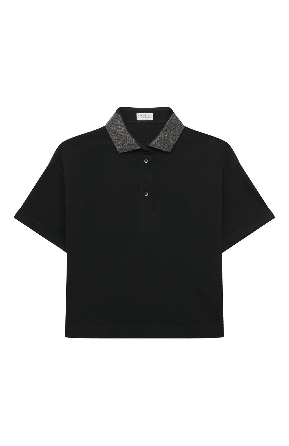 Хлопковое поло BRUNELLO CUCINELLI черного цвета по цене 39700 руб., арт. B0021T291C, фото 1 Хлопковое поло BRUNELLO CUCINELLI, арт. B0021T291C, фото 1