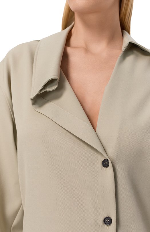 Шерстяная рубашка The Attico 260WCH00045/WWW065AA Серый  260WCH00045/WWW065AA Фото 5