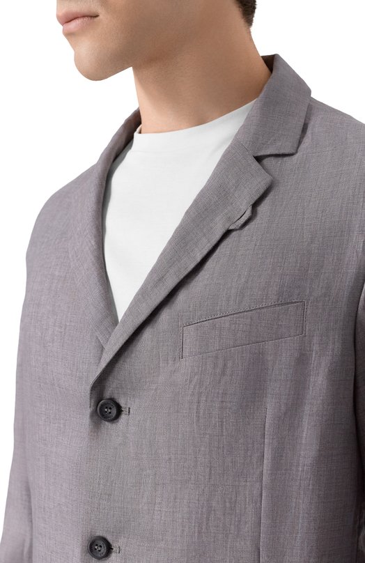 Льняной пиджак Hannes Roether SCHU22MANN.619 Серый  SCHU22MANN.619 Фото 5