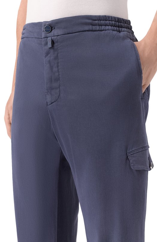 Брюки-карго из лиоцелла Kiton UPLACTK0606H05 Синий  UPLACTK0606H05 Фото 5
