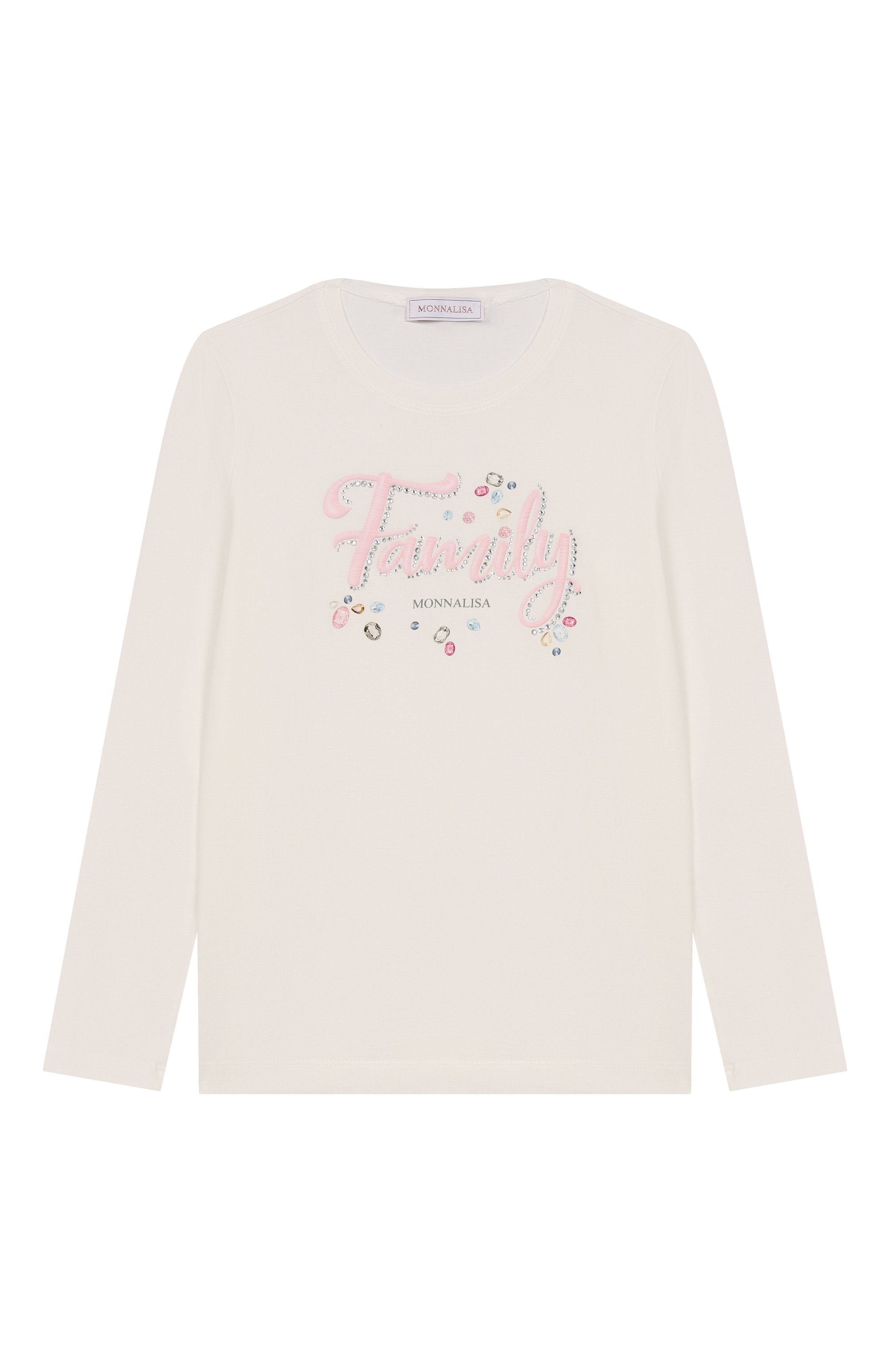 Хлопковый лонгслив MONNALISA, арт. 11F611, фото 1