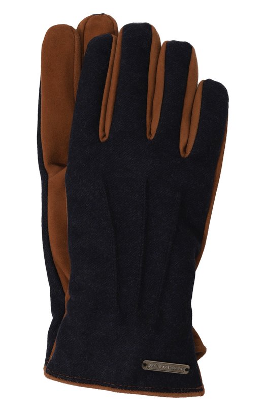 Комбинированные перчатки Corneliani 94Q321-9420594 Синий 94Q321-9420594