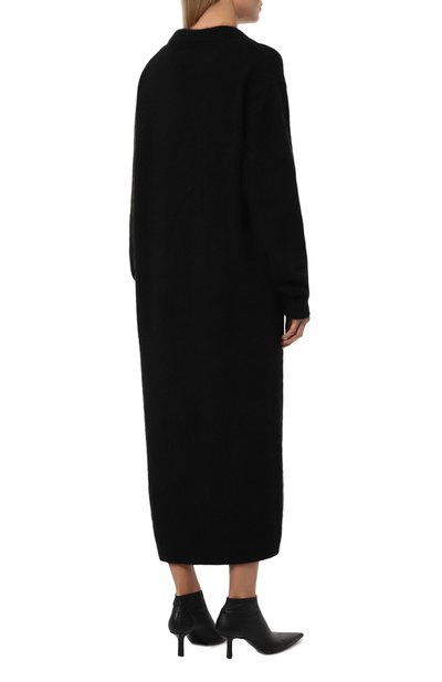 Платье из шерсти и вискозы LESYANEBO черного цвета по цене 54000 руб., арт. FW23/KNIT0011, фото 4 Платье из шерсти и вискозы LESYANEBO, арт. FW23/KNIT0011, фото 4