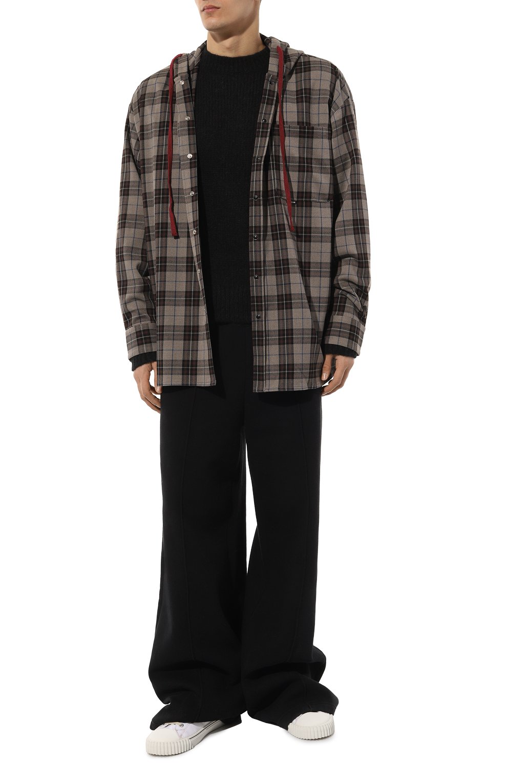 Рубашка WHO_AM коричневого цвета по цене 26000 руб., арт. MS1-SV238-BRN, фото 2 Рубашка WHO_AM, арт. MS1-SV238-BRN, фото 2