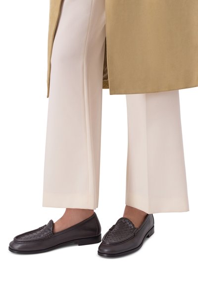 Женские кожаные лоферы silenzio BOTTEGA VENETA, арт. 876126/VBSD0