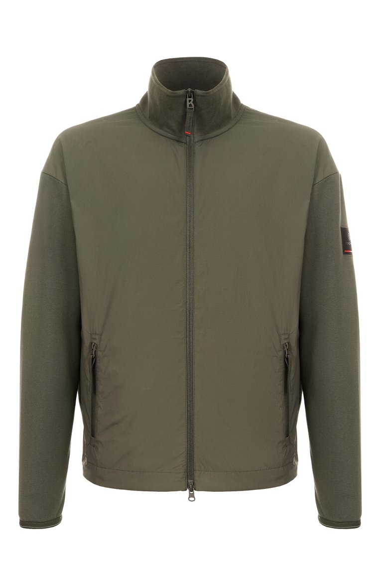 Мужской комбинированная толстовка BOGNER FIRE+ICE хаки цвета, арт. 84478576 | Фото 1 (Рукава: Длинные; Материал внешний: Хлопок, Синтетический материал; Длина (для топов): Стандартные; Мужское Кросс-КТ: Толстовка-одежда; Стили: Милитари)