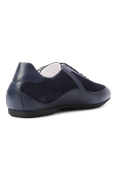 Кожаные кроссовки KITON темно-синего цвета по цене 122500 руб., арт. USSA445N01378, фото 4 Кожаные кроссовки KITON, арт. USSA445N01378, фото 4