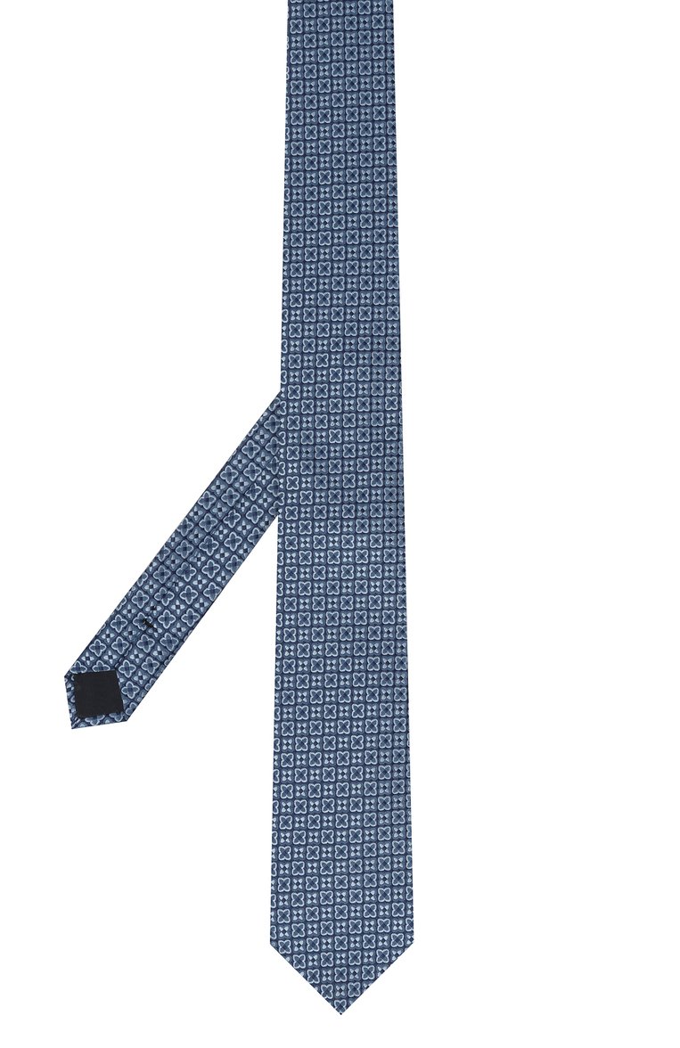 Мужской шелковый галстук BROUBACK голубого цвета, арт. TIE 8CM/SS24 | Фото 3 (Материал: Текстиль, Шелк; Нос: Не проставлено; Материал сплава: Проставлено; Принт: С принтом)