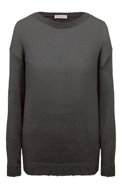 Женский пуловер изо льна и шелка BRUNELLO CUCINELLI, арт. M1000B1032