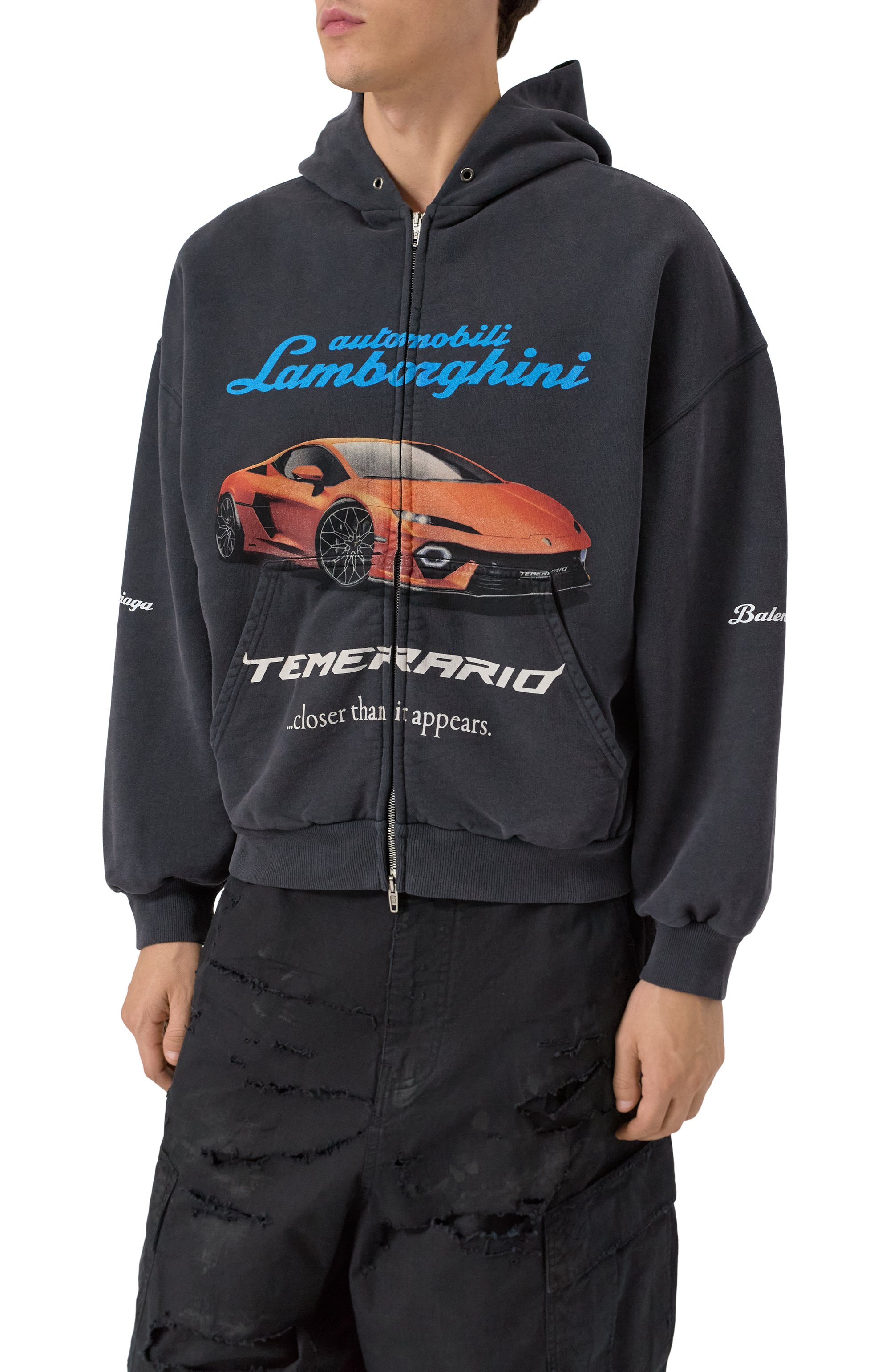 Хлопковая толстовка balenciaga x automobili lamborghini BALENCIAGA, арт. 833399/TSVT9, фото 3