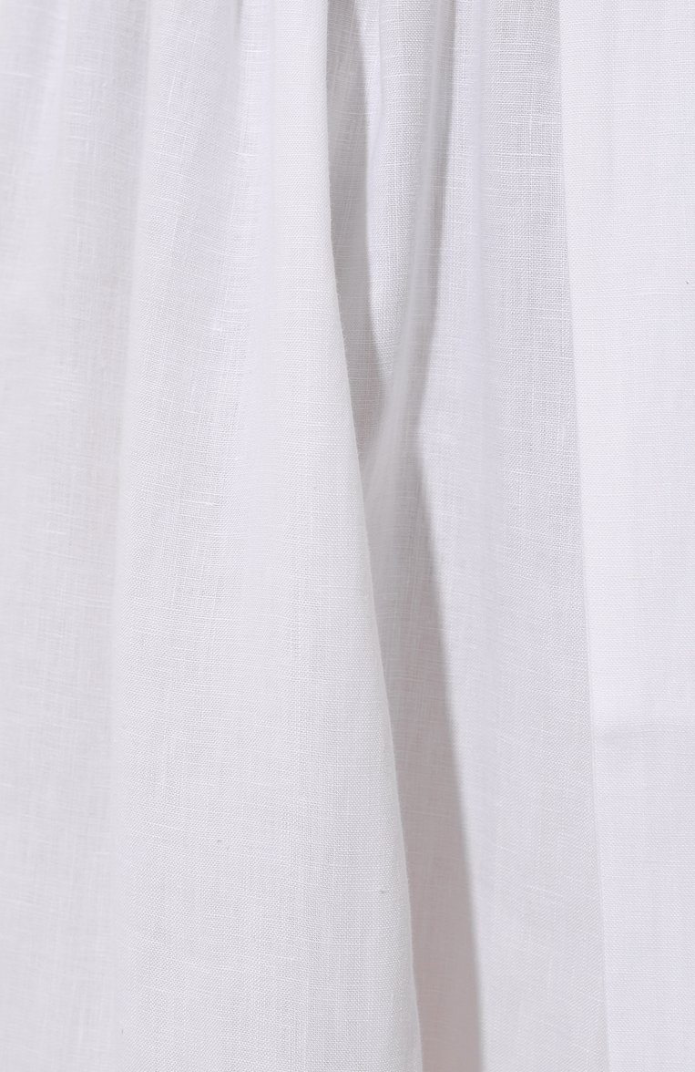 Женская льняная юбка ELEVENTY белого цвета, арт. G80G0NG02 TES0G130 | Фото 5 (Женское Кросс-КТ: Юбка-одежда; Материал сплава: Проставлено; Длина Ж (юбки, платья, шорты): Миди; Материал внешний: Лен; Драгоценные камни: Проставлено; Стили: Минимализм)