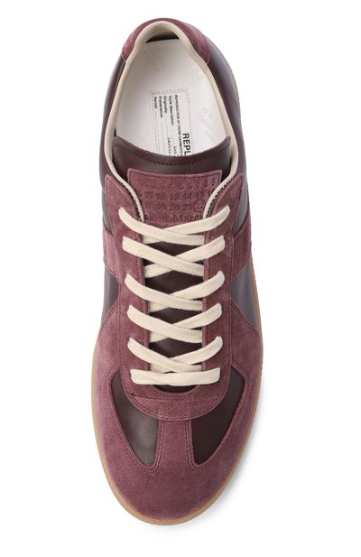 Кожаные кеды replica MAISON MARGIELA бордового цвета по цене 81850 руб., арт. S57WS0236/P1895, фото 5 Кожаные кеды replica MAISON MARGIELA, арт. S57WS0236/P1895, фото 5