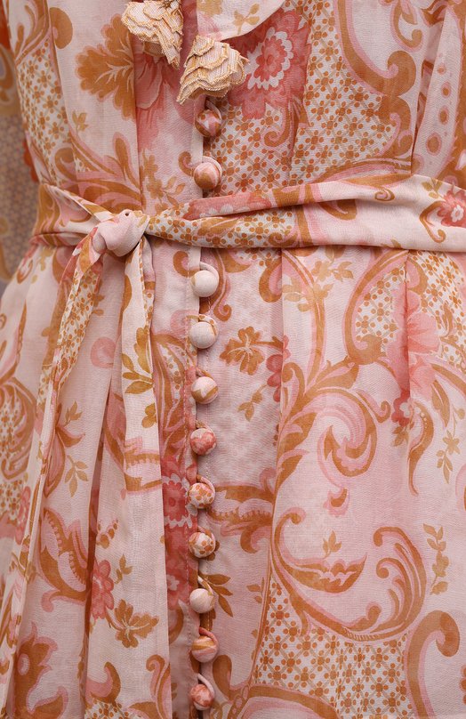 Платье из хлопка и шелка Zimmermann 3140DP0S Разноцветный  3140DP0S Фото 5