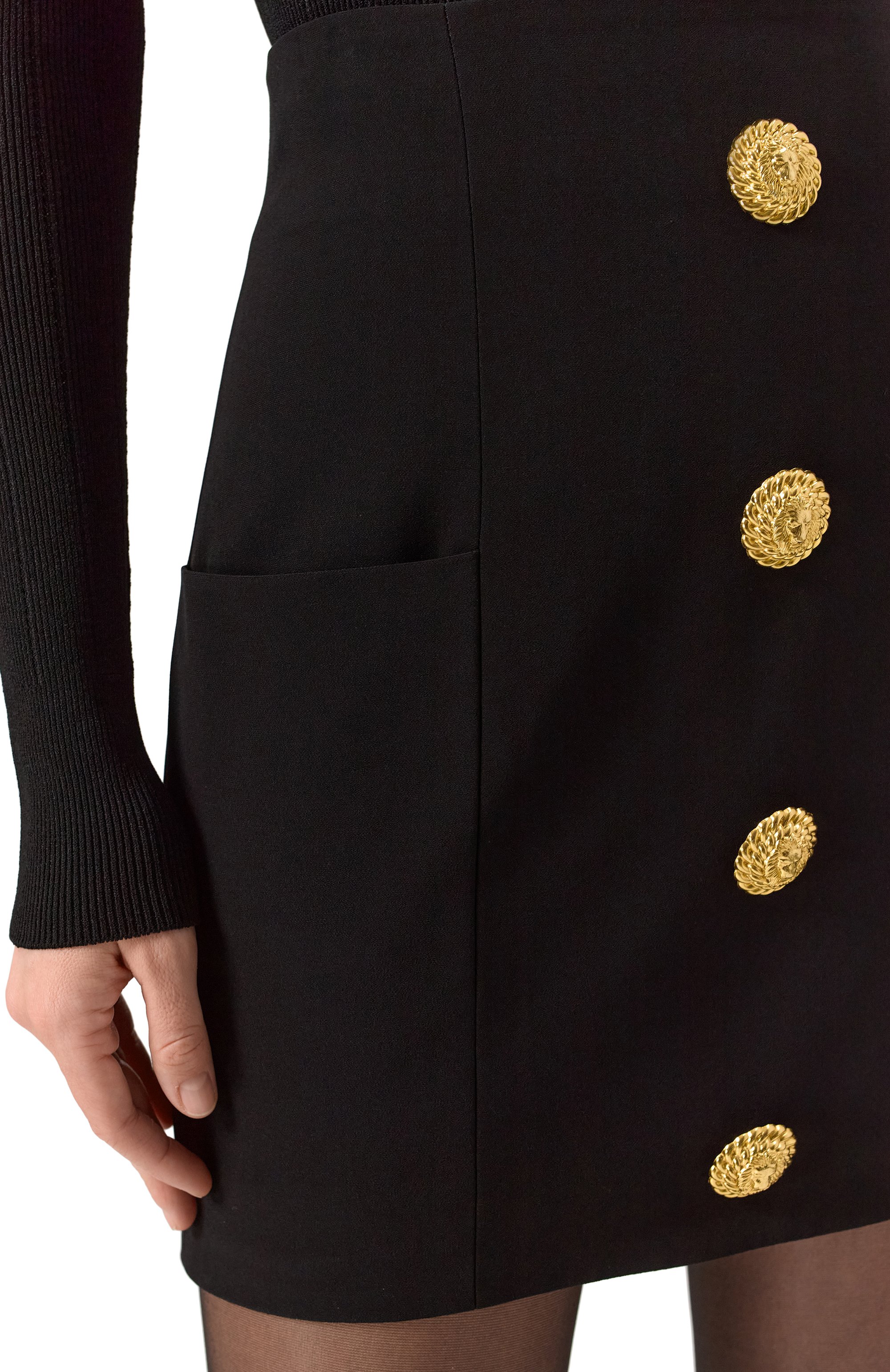 Юбка из вискозы BALMAIN, арт. DF0LBA35/VB00, фото 5