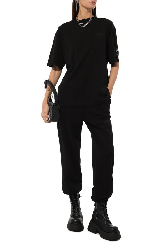 Хлопковая футболка Comme des Fuckdown CFABW01186 Чёрный  CFABW01186 Фото 2