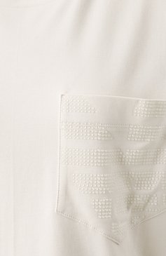 Женская хлопковая футболка EMPORIO ARMANI белого цвета, арт. EW000891/AF12545 | Фото 6 (Длина (для топов): Стандартные; Рукава: Короткие; Материал внешний: Хлопок; Принт: Без принта; Стили: Кэжуэл; Женское Кросс-КТ: Футболка-одежда)