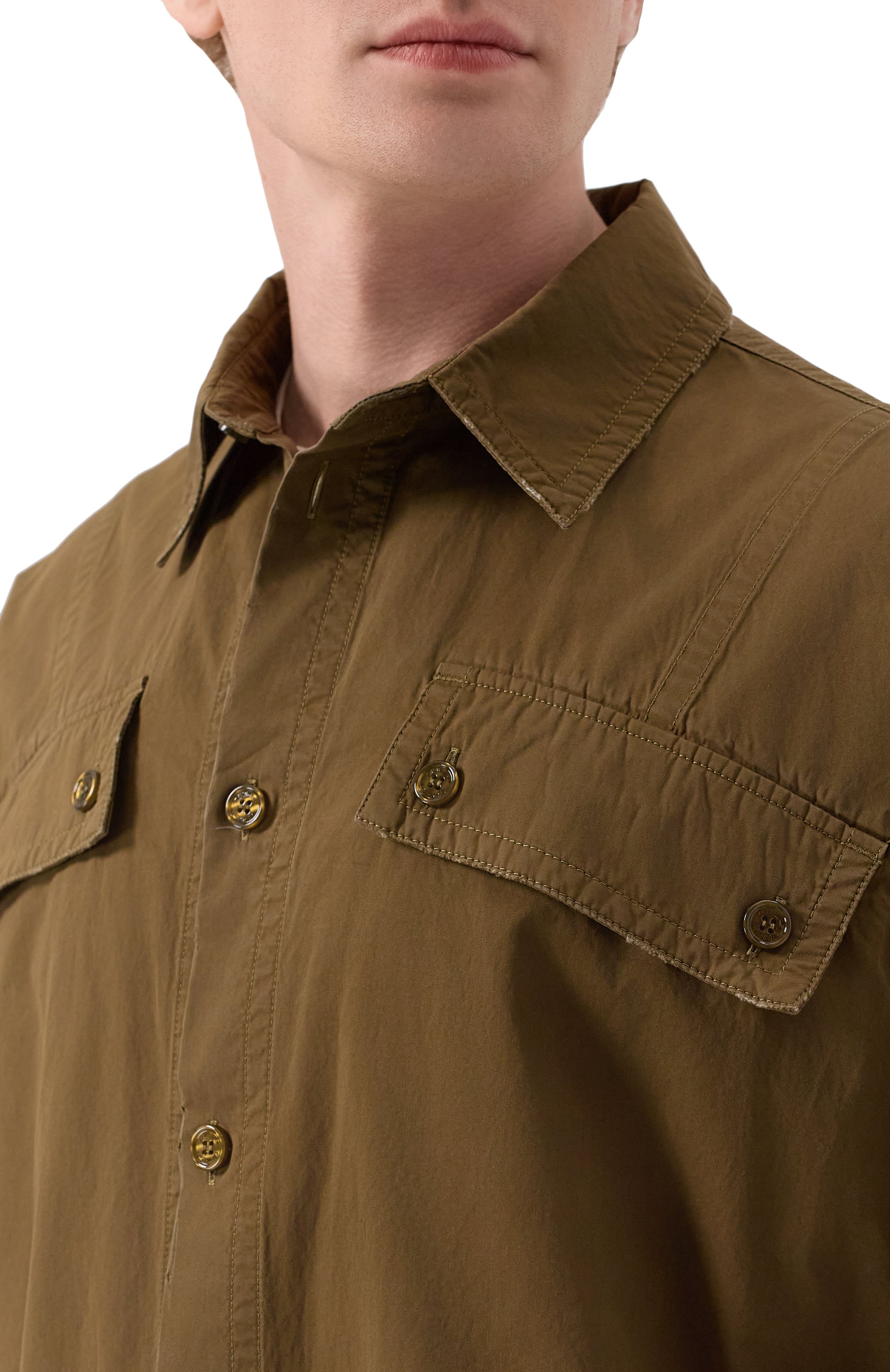 Хлопковая рубашка OFF-WHITE, арт. 0MGE04NF25FAB001, фото 5